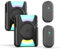 CallToU Hearing Impaired Doorbell 1000FT Wireless Battery Operated Door Bell with Vibrating Flashing Light Avoid Scare Others for Deaf at Home Office 2 Call Buttons 2 Portable Receivers