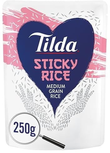 Tilda Microwave Sticky Medium Grain Rice 250g