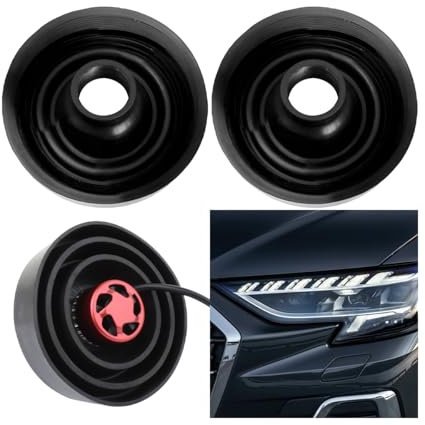 CGEAMDY 2 Stücke Auto Led Scheinwerfer Wasserdicht Staubschutz, Scheinwerfer Staubschutz, Gummi Dichtung Staubschutzkappe Scheinwerfer, Universal Versiegelt Gummi Auto Led Scheinwerfer-Staubschutz