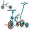 COSTWAY 5 en 1 Tricycle Bébé Evolutif avec Putter Parentale, Draisienne Vélo Bébé avec Siège Réglable, Guidon Réversible, Vélo d’équilibre pour Tout-Petits de 2 à 4 Ans