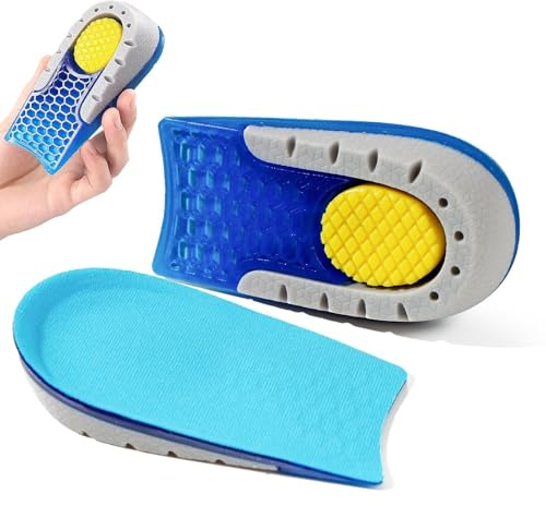 AINIUNIU 1 Paire de Hauteur Augmentation Semelles, Talonnette Tendon D'achille Unisexes, Talonnette Gel Silicone Antichoc Amortissante Orthopédique, Soulager la Douleur au Talon (2,5 cm)