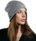TODO 50% Kaschmir Beanie Damen, Merino Slouchy Beanie Mütze Merino für Frauen - wintermütze Kaschmir-Wolle Mütze Kaschmir Grau