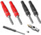 4 Stück 4mm Bananenstecker Set Stapelbare 20A Hochstrom Schraubstecker Lötfreie Bananenstecker Adapter für Messgeräte,Rot Schwarz