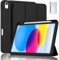 EspZanthic Funda para iPad (A16) 11.ª Generación 11 Pulgadas 2025/iPad 10.ª Gen 2022 con Portalápiz, Slim Tableta Cover con Suave TPU Trasera con Lápiz, Auto-Sueño/Estela