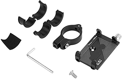 QANYEGN Adjustable Bike Handlebar Phone Clip, Bike Phone Holder, Bicycle Smartphone Mount Holder Stand for 50mm to 100mm Smartphone (Black)