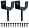 Lot de 2 supports de poteau de clôture en forme de U pour poteaux de 10 x 10 cm avec ancrage en béton et vis pour une utilisation facile sur les terrasses