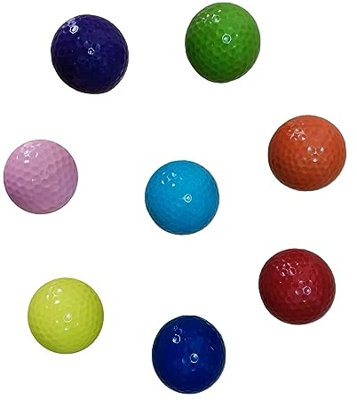 QZKJXW Lot de 8 mini balles de golf colorées pour entraînement au golf, jeu amusant pour tous les golfeurs, intérieur et extérieur