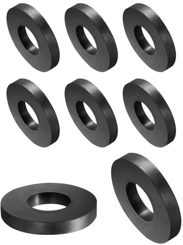 QUARKZMAN 8 Pcs Rondelles En Caoutchouc 70mm OD x 33mm ID x 10mm Hauteur Rondes Anti-Vibration Épaisses