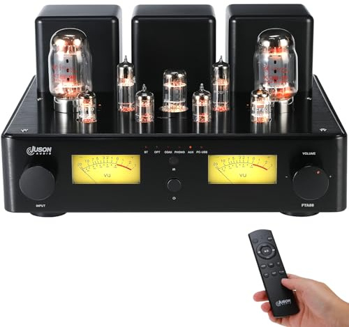 Juson Audio FTA88 Upgrade KT88 - Amplificador de tubo de válvula, clase A, amplificador de vacío HiFi con BT 5.0 Mosfet de un solo extremo, mando a distancia de modo dual aptX-HD