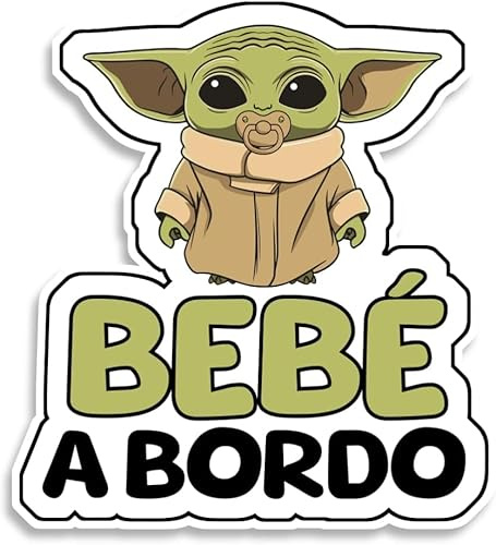 Stormtrooper, adesivo per bambini, in vinile per auto, 15 x 15 cm (Baby Yoda)