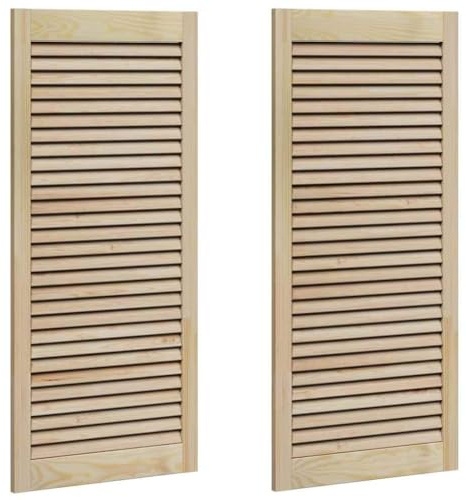 Hommdiy Schranktüren 2 pcs Braun 110 x 49.5 x 2.1 cm Massivholz Kiefer