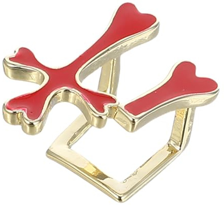 Hohopeti Goldzahn Aufsteck zahnschmuck Grill mit Rotem Kreuz Design Modische Zahnblende für Männer und Frauen Stilvolles Hip hop Accessoire für Festivals und Partys