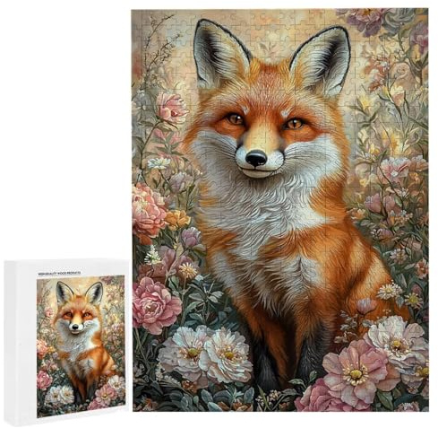 Puzzle für Erwachsene 5000 Teile Fuchs Blumen 156 x 105cm Puzzles für Erwachsene Pädagogisches Spiel Herausforderung Spielzeug 5000 Teile Puzzles für Kinder Als Geschenk und Wanddekoration l-329