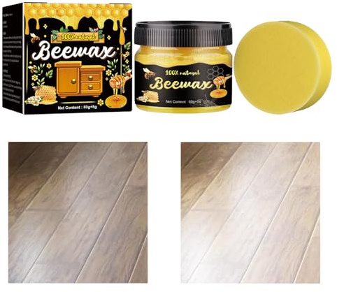 Möbelpolitur Renovierer 80g Reinigungswachs | Reiniger Mit Anwendungsschwamm Inklusive Für Zuhause Wohnzimmer Küche Schrank Tür Tisch