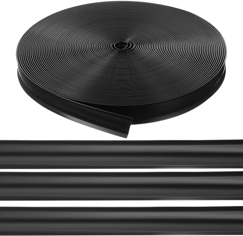 POPETPOP Moulure D’Angle pour Camping-Car PVC Noir 1 Rouleau 15 Mètres | Joint Caravane, Bande D’étanchéité pour Vr, Découpe Facile pour Extérieur
