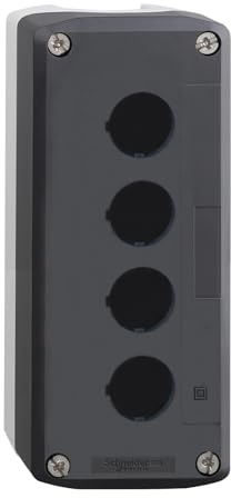 Schneider Electric Harmony XALD Leergehäuse, XALD04 | Kunststoff, 4 Bohrungen, 22mm, dunkelgrau
