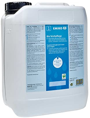EMIKO® Bio Teichpflege 5,0 Liter flüssiges EM-Konzentrat zum Wiederherstellen der Wasserqualität in Allen Teichen; Allround-Produkt zur Basis-Teichpflege