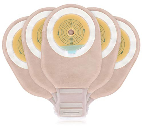 OUCHAN 20 PCS Colostomy Bags,Ostomy Supplies,One Piece Drainable Ostomy Pouch with Velcro Closure for Ileostomy Bags Stoma Care, 15mm-64mm Cut-to-Fit