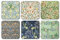 William Morris Untersetzer, verschiedene Muster, 6 Stück
