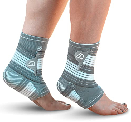 Bionix Ankle Support Brace-Adjustable Strap for Arthritis, Sprained Ankle, Heel and Foot Support Bandage for Men & Womens-Pack of 2