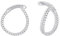 Amor Creolen 925 Sterling Silber Damen Ohrschmuck, mit Zirkonia synth., 1,7 cm, Silber, Kommt in Schmuck Geschenk Box, 2026210