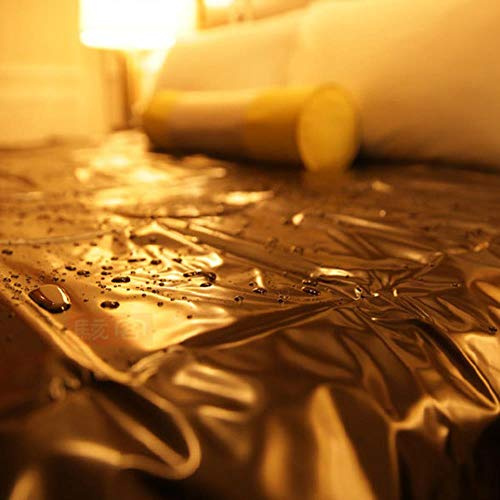 CTOBB Wasserdicht Adult Bettlaken Sex PVC Vinyl Matratzenbezug Allergy Relief Bed Bug hypoallergen Sex Game Bettwäsche Sheets, Schwarz, M 210x170cm