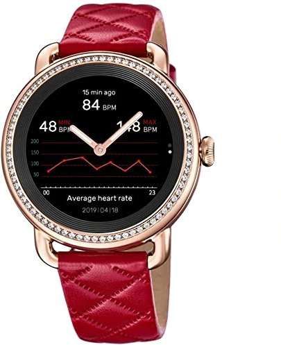 Reloj FESTINA para Mujer F50002/3 Special Prices Caja de Acero Inoxidable 316l Rosa Correa de Cuero Rojo