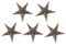 GURU SHOP 5 STK. Papier Ministern für Lichterkette, 20 cm, Faltbar, 5`er Set - Design 15, Papiersterne 20 cm für Lichterketten
