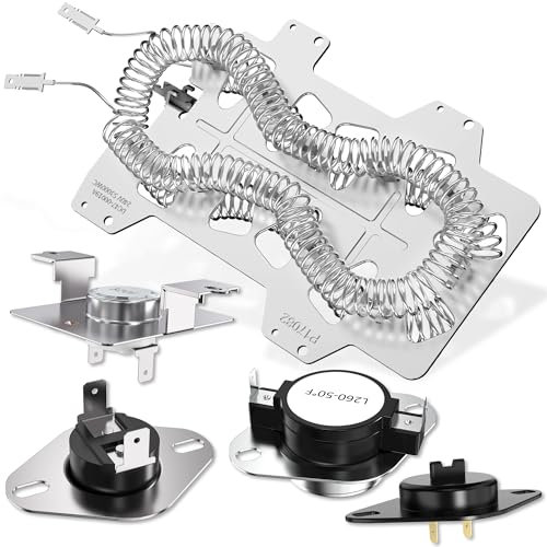 DC47-00019A AP4201899 Dryer Heating Element Reemplazo para SAMSUNG dv45h7000ew/a2 dv48h7400ew/a2 dv42h5000ew/a3 with DC47-00016A DC96-00887C Thermal Fuse DC47-00016A DC96-00887C 34-00 007A DC47-00018A
