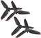 SENHAI 2 Paires d'hélices FPV compatibles avec DJI FPV Combo Drone, Ailes d'hélices pour Drone View Drone UAV Quadcopter avec caméra 4K - Bord Rouge