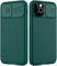 Nillkin Convient pour Coque iphone 12 Pro Max 6,7 '', Protection de la caméra avec Couvercle Coulissant, étui Anti-Chute pour téléphone,Vert