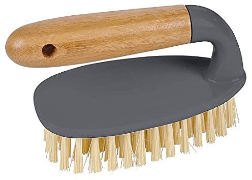 MACOSA UMEN068 Scheuerbürste mit Bambus Griff Naturborsten Bürste Putzbürste Handbürste Reinigungsbürste Haushaltsbürste Putzbürste Allzweckbürste