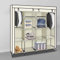 Alightup Armoire de Rangement Dressing Portable en Tissu pour Chambre Adulte, 4 Étages 12 Cases, Beige 169,5 x 44 x 181,5cm
