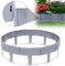 UISEBRT Rasenkante Kunstoff 20m Beeteinfassung Gartenzaun Beetumrandungen Steinoptik Randsteine Palisaden Garten Dekorativ Border Blumenbeet, 1 Element (L x H): 25cm x 23cm, Grau