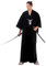 PRINCESS OF ASIA Japan Samurai Set Kimono Kostüm Hakama Hosenrock + Kendo Gi+ Haori M L XL (Einheitsgröße, Schwarz & Schwarz)