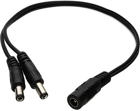 kenable DC Power Splitter 2 way Adapter 2.1mm CCTV 12V PSU to 2 Camera Cable