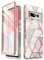 i-Blason Coque pour Google Pixel 7 Pro avec Protecteur d'Ecran Intégré [Cosmo] Design Motif Marbre [Charge sans Fil Compatible] 360 Degrés Protection Fine Intégrale pour Google Pixel 7 Pro, Rose