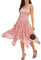 Meetjen Damen Festliche Cocktailkleid Elegante Abendkleid Spitzenkleid Hochzeit Brautjungfernkleid Partykleid Blush 2XL