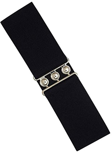 989Zé ENZO Womens Elasticated Stretch Belts Wide Ladies Elastic Stretchy Belt for All Waist Sizes