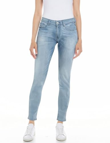 Replay Damen Jeans New Luz Skinny-Fit mit Comfort Stretch, Light Blue 010 (Blau), 27W / 30L
