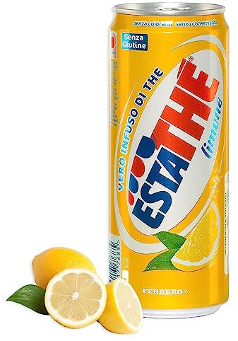Estathe al Gusto di Limone con Vero Infuso di Foglie di Thè Lattina 330ml