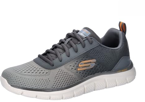 Skechers Herren Track Ripkent Training Shoes, Olive Mesh/Synthetic, 46 EU