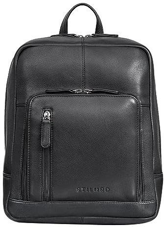 STILORD Walker Leder Rucksack Daypack Klein Robust und Elegant 10.1 Zoll Tablethülle Vintage Backpack aus Echtem Leder Farbe:Zamora - braun