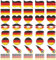 Nationalflaggen-Tattoo-Aufkleber, 8 Stile, Wasserdichte Flagge, Temporäres, Tragbares Tattoo auf Trockener Oberfläche (Deutschland)