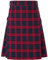 QingHUImao Schottischer, klassischer Rock Kleid Herrenkostüm Schotte traditioneller Karierter für Herren Irish Tartan Punk Goth Kleidung Plaid Faltenrock (Red-B, L)