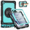 Timecity Case for Samsung Galaxy Tab A9 Plus/ A9+ 11 Inch 2023 (SM-X210/X216/X218),Shockproof Cover with Screen Protector, 360 Rotating Stand/Hand Strap/Pencil Holder for Samsung A9+ Tablet Case,LBlue