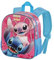 Disney Stitch-Mochila 3D Pequeña, 26 x 31 cm, Capacidad 8.5 L, Rosa Match
