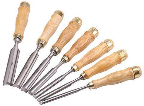 BomDog Drehmeißel, Professionelles Holzmeißel-Set Mit Werkzeug-Rolltasche, Schnitzhobel-Holzbearbeitungsausrüstung Mit Chrom-Vanadium-Stahlklingen Und Hartholzgriffen