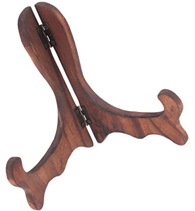 TOPBATHY 4 Stück bilderrahmen ständer holz dekorativer Tellerständer Holz dekorative Teller stehen book shelves buch ständer Weißer Tee Geschenk Trick Holzregal Liebhaber Bücherregal Bambus