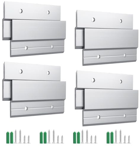 Zorfeter Lot de 4 paires de crochets français à taquet en Z de 10,2 cm – Miroir, image, tableau blanc, tête de lit, cadres d'œuvres d'art, supports de fixation murale – Supports de suspension en Z